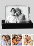 Blessed To Be Called Grandma - Gift for grandma - Personalized Laser Engraving 3D Cuboid Shaped Crystal Lamp