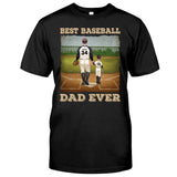 Best Baseball Dad Ever - Personalized Baseball T-shirt & Hoodie
