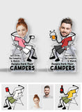 Let's Sit By The Campfire And Watch People Park Their Campers - Personalized Camping Custom Shaking Head