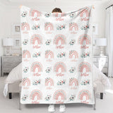 Retro Rainbow Custom Name - Personalized grandson Blanket