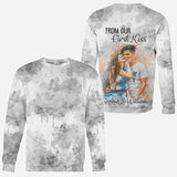 Watercolor Couple - Personalized Couple All Over Shirt