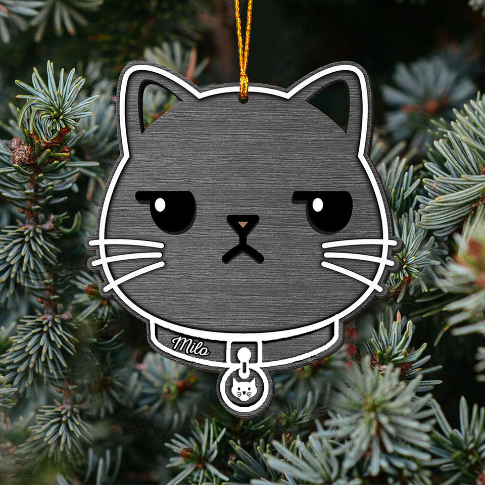 Meowy Christmas - Personalized Cat Ornament