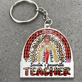 Santa's Favorite Teacher - Personalized Teacher Keychain