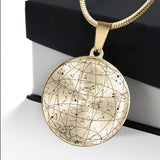 The Night You Were Born - Personalized Son Round Pendant Necklace