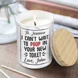 Congrats On Your New House - Personalized Housewarming Candle With Wooden Lid