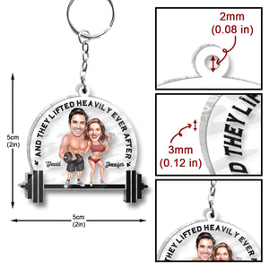 They Lifted Heavily Ever After - Personalized Fitness Keychain