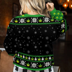 Dopest Dad Ever - Personalized Weed Ugly Sweater