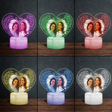 To My Bestie - Personalized Bestie Shaped Plaque Light Base