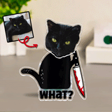 What Cool Black Cat - Black Cat gift for cat lover - Personalized Custom Shaking Head