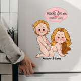 I Love You - Personalized Couple Decal Die Cut