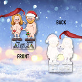 I Want To Grow Old With You - gift for husband, wife - Personalized Transparent Ornament