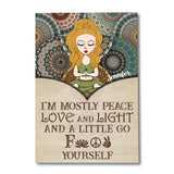 I'm Mostly Peace - Personalized Yoga Canvas And Poster