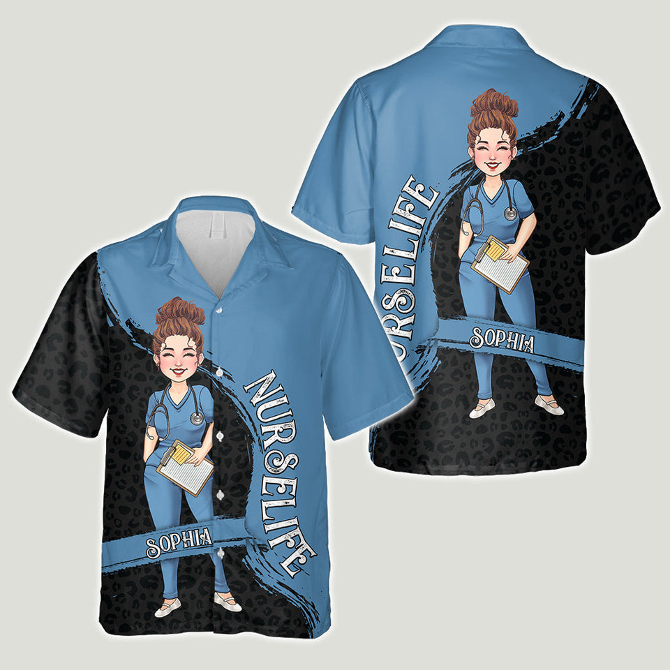 The Nurse Life - Nurse gift for mom, her, wife, girlfriend, friend - Personalized Hawaiian Shirt