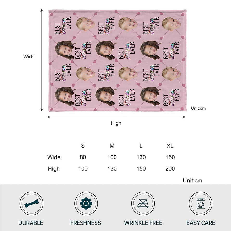 Best Grandma Mom Ever - Gift for grandma, mom, grandma - Personalized Blanket