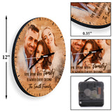 Time Spent With Family Is Never Wasted - Personalized Family Wall Clock