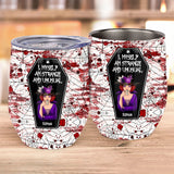 I Myself Am Strange and Unusual - Personalized Witch Wine Tumbler