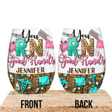 Nurse Life - Nurse gift for mom, her, wife, girlfrend - Personalized All Over Wine Glass