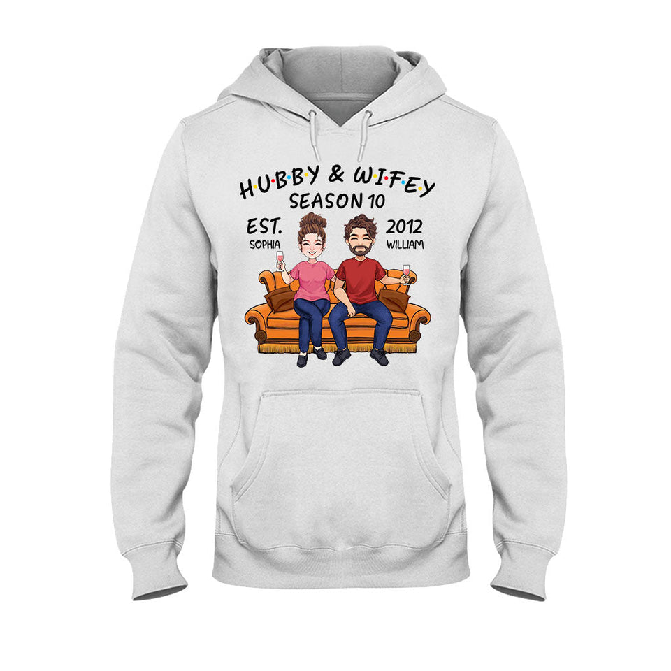 Hubby And Wifey - Personalized Couple T-shirt And Hoodie