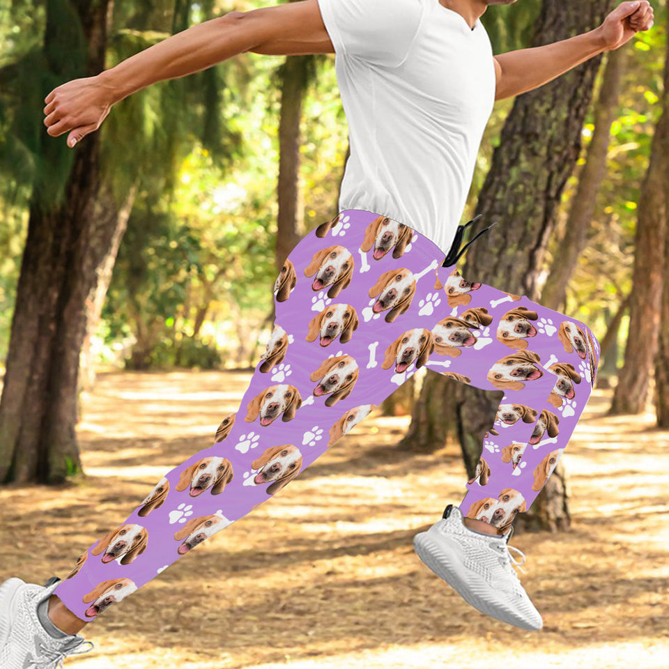 Custom Pet Photo Unisex Sweatpants - Gift for dog lovers - Personalized Unisex Sweatpants
