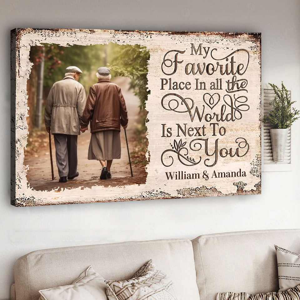 My Favorite Place - Personalized Couple Canvas And Poster