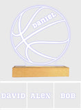 Love Basketball - Personalized Basketball Shaped Plaque Light Base