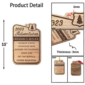 Favorite Adventure - Personalized Travelling Ornament