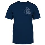Custom Line Art - Personalized Couple Embroidered T-shirt