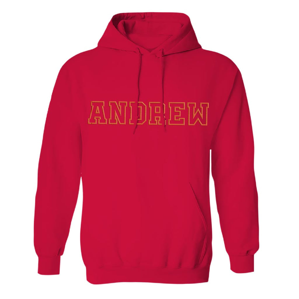 Custom Name - Personalized Step Dad Embroidered Hoodie