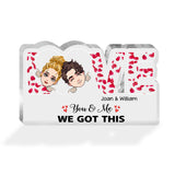 This Is Us - Couple gift for husband, wife, boyfriend, girlfriend, dog lover - Personalized Custom Shaped Acrylic Plaque