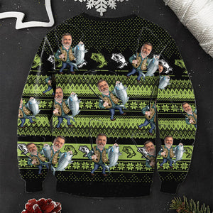 Love Fishing - Personalized Fishing Ugly Sweater