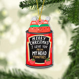 I Love You From My Head Tomatoes - Personalized Couple Ornament