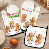 Grandma’s Cookies Tasting Crew - Personalized Grandma Oven Mitts & Pot Holder Set