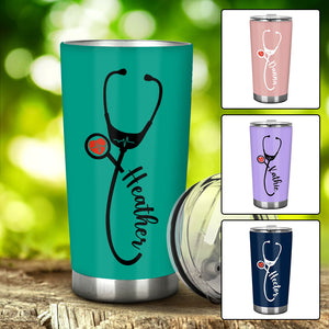 Nurse Stethoscope - Personalized Nurse Tumbler