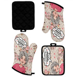 Everything Tastes Better - Gift for grandma - Personalized Oven Mitts & Pot Holder Set