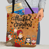 Thankful Grandma - Personalized Grandma Tote Bag