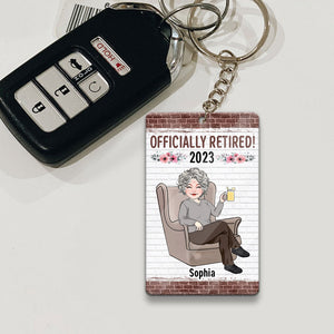 Relax And Enjoy The Ride - Personalized Retired Keychain