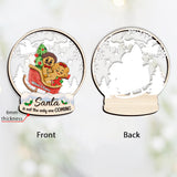 Santa Is Not The Only One Coming - Personalized Couple Layers Mix Ornament