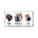 From Hello Till I Do - Personalized Husband And Wife Custom Shaped Acrylic Plaque