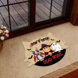 Don't Open, Dead Inside - Personalized Cat Shaped Doormat