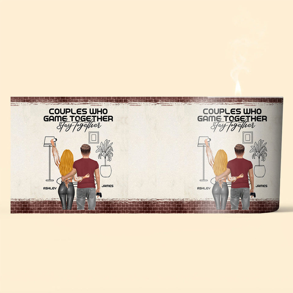 Couples Who Game Together Stay Together - Personalized Video Game Candle With Wooden Lid