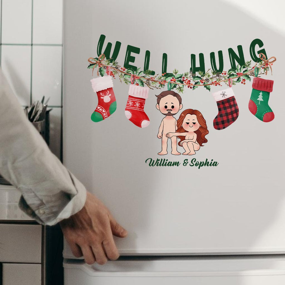 Well Hung - Personalized Couple Decal Die Cut