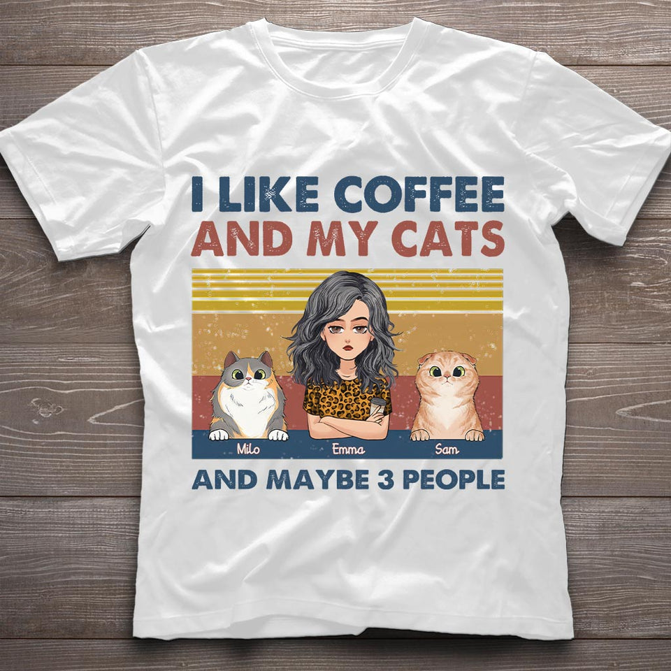 I Like Coffee And My Dog - Dog gift for cat lover - Personalized T-shirt And Hoodie
