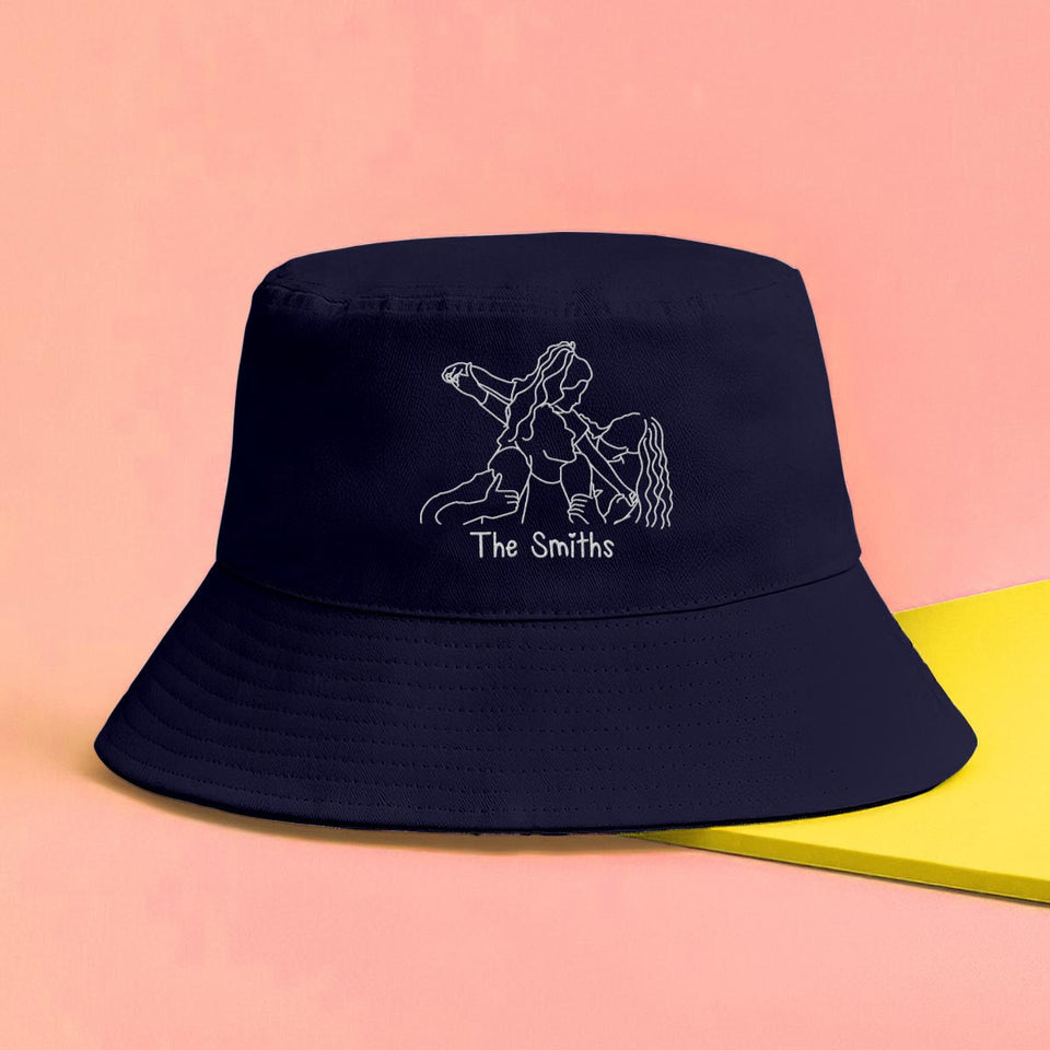 Custom Photo - Personalized Family Embroidered Bucket Hat