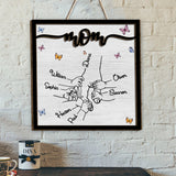 Hold My Hand - Personalized Grandma 2 Layered Wood Sign / Wood Plaque