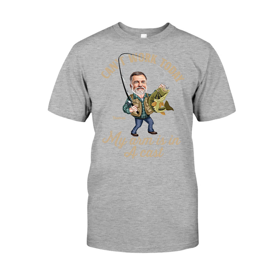 Photo Inserted Funny Fishing - Personalized Fishing T-shirt & Hoodie