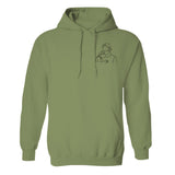 Custom Line Art - Personalized Father Embroidered Hoodie