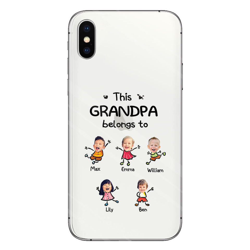 This Grandpa Belongs To - Personalized Grandpa Clear Phone Case