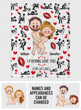 I Love You - Personalized Couple Blanket