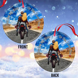 You Are My Ride Or Die - Biker gift for boyfriend, girlfriend - Personalized Ceramic Circle Ornament
