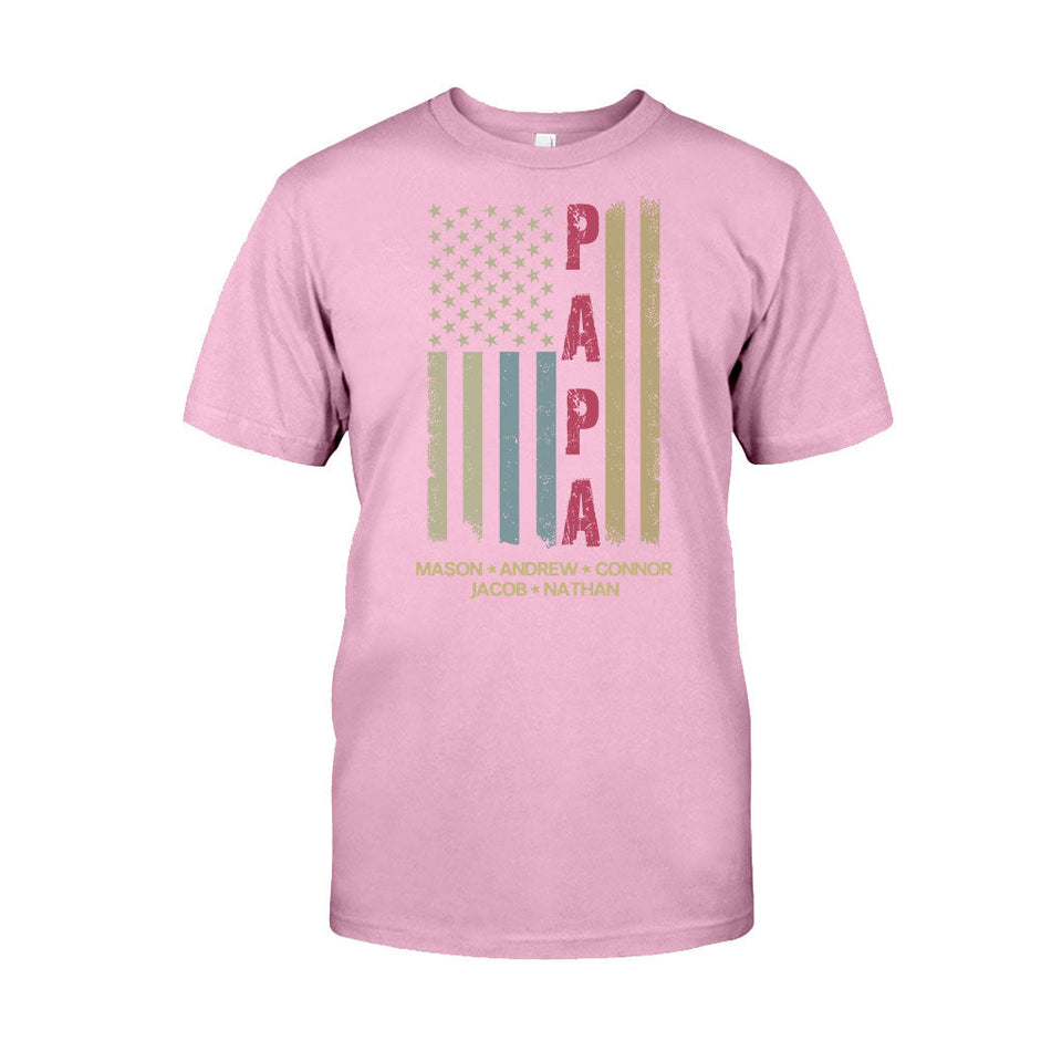 American Flag - Personalized Grandpa T-shirt & Hoodie